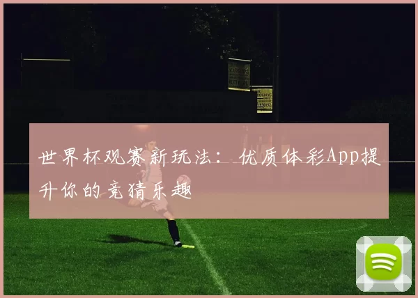世界杯观赛新玩法:优质体彩App提升你的竞猜乐趣